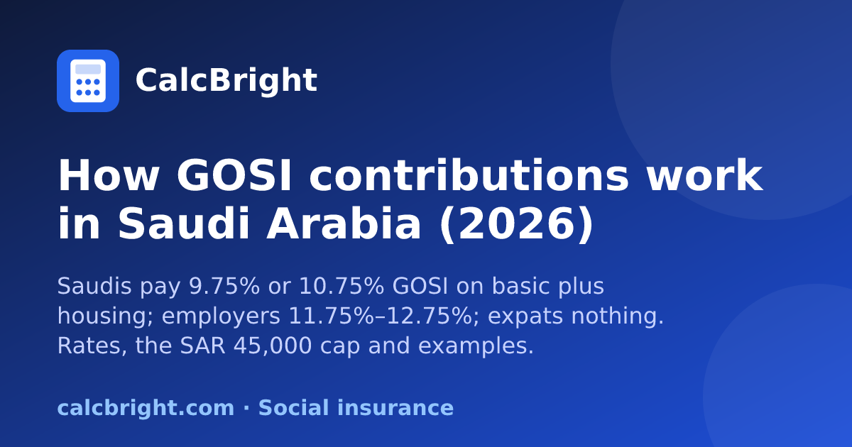 How GOSI contributions work in Saudi Arabia – CalcBright
